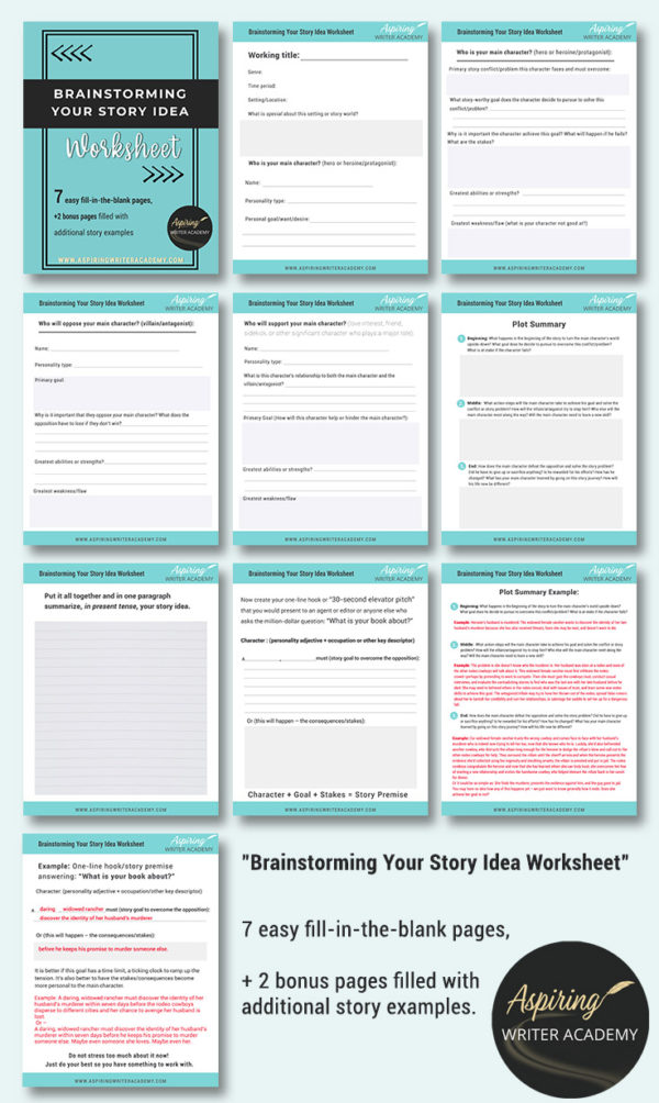 Brainstorming Your Story Idea Worksheet - Aspiring Writer Academy