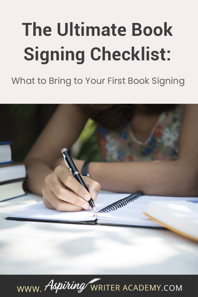 Book signings can help promote books and generate more sales, but have you ever wondered what an author should bring to such an event to make it as easy, efficient, enjoyable, and engaging as it can possibly be? As a multi-published author of both traditionally published and self-published books, I have attended numerous book signing events and hope The Ultimate Book Signing Checklist: What to Bring to Your First Book Signing helps you prepare for a successful book signing event of your own.