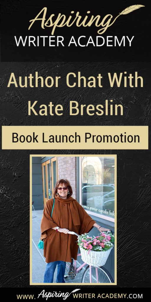 Kate Breslin, an award-winning author of Christian historical fiction, discusses her strategy for book launch promotion and offers several ideas to help aspiring writers build their own group of influencers (or Street Team). Also learn tips for networking, creating promotional materials, and lining up book signing events in this fun, interactive interview conducted by Darlene Panzera.