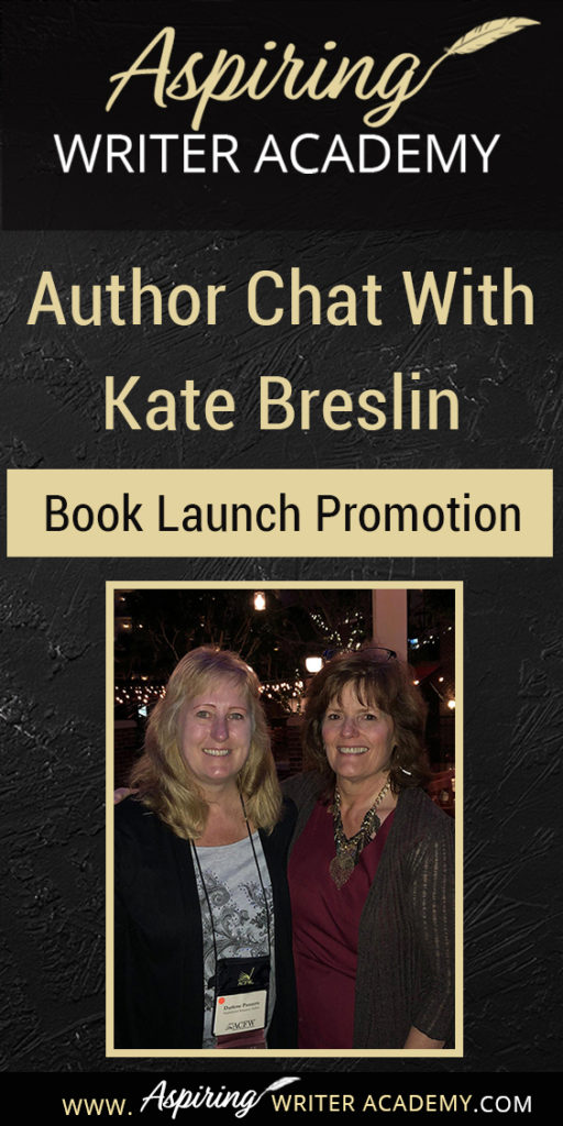 Kate Breslin, an award-winning author of Christian historical fiction, discusses her strategy for book launch promotion and offers several ideas to help aspiring writers build their own group of influencers (or Street Team). Also learn tips for networking, creating promotional materials, and lining up book signing events in this fun, interactive interview conducted by Darlene Panzera.