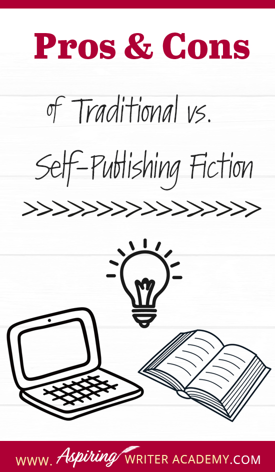 If you are an aspiring writer, you may be wondering whether you should self-publish or try to have your book published by a traditional publisher. What are the benefits? The cost? How hard is it to do? Do you need an agent? How much time is involved? What resources do you need or what skills do you need to know? In our post, Pros and Cons of Self-Publishing Fiction, we give you some of the advantages and disadvantages to help you decide which path is right for you.