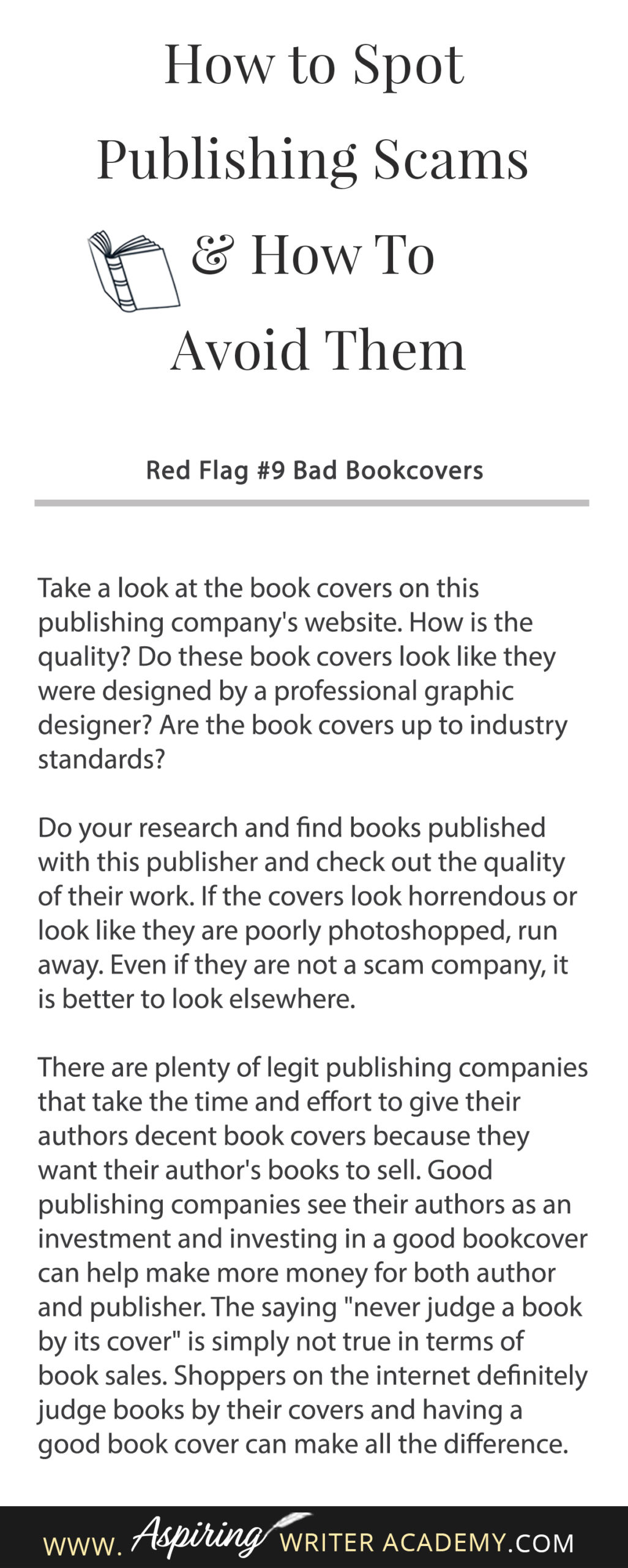 How to Spot Publishing Scams & How To Avoid Them - Aspiring Writer Academy