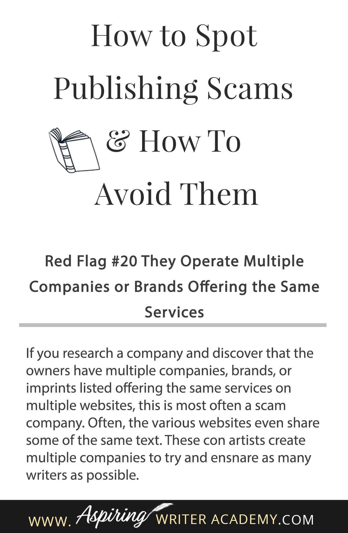 How To Spot Publishing Scams & How To Avoid Them - Aspiring Writer Academy