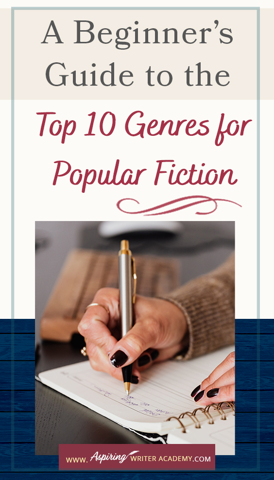 Would you like to write a book? Have you started writing but aren’t sure where your novel fits in the marketplace? If you are new to writing, you must first decide—What kind of story do you want to write? Thriller, fantasy, mystery, romance? Each genre (category) of fiction features different kinds of characters, setting, plot, and yes, even story resolutions. In A Beginner’s Guide to the Top 10 Genres for Popular Fiction, we help you decide what kind of story is best for you.