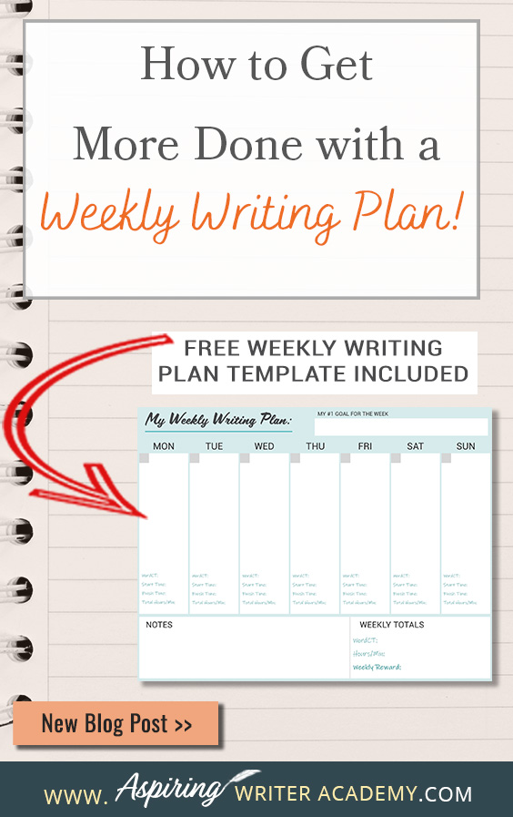 Do you schedule blocks of time to focus on writing your novel each week? Or is writing a hit or miss depending on your personal life? Does having a plan seem too rigid? Are you frustrated because you are not achieving the goals you set out to do weekly, in a month, 90 days, or a year? In How to Get More Done with a Weekly Writing Plan, we show you how to create a flexible plan to help you write more, track your progress, keep you accountable, and celebrate your success.