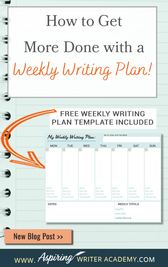 Do you schedule blocks of time to focus on writing your novel each week? Or is writing a hit or miss depending on your personal life? Does having a plan seem too rigid? Are you frustrated because you are not achieving the goals you set out to do weekly, in a month, 90 days, or a year? In How to Get More Done with a Weekly Writing Plan, we show you how to create a flexible plan to help you write more, track your progress, keep you accountable, and celebrate your success.