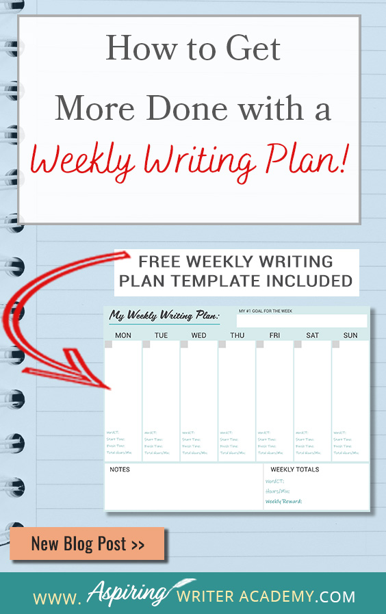 Do you schedule blocks of time to focus on writing your novel each week? Or is writing a hit or miss depending on your personal life? Does having a plan seem too rigid? Are you frustrated because you are not achieving the goals you set out to do weekly, in a month, 90 days, or a year? In How to Get More Done with a Weekly Writing Plan, we show you how to create a flexible plan to help you write more, track your progress, keep you accountable, and celebrate your success.