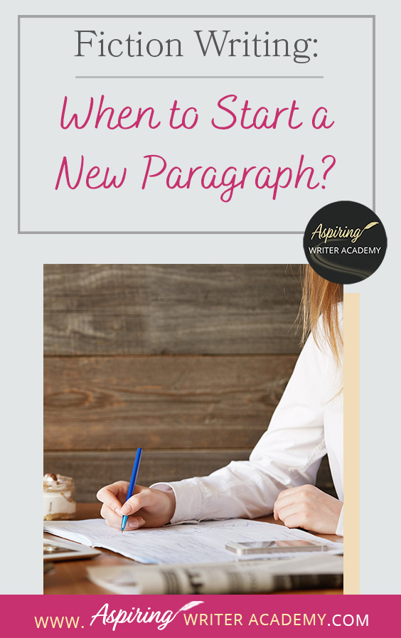 Do you know when to start a new paragraph in your fictional novel? Did you know that paragraphing can be different for popular fiction than if you are writing non-fiction, literary fiction, or a story for English composition class? That is because popular (or genre fiction) is designed to hook the reader and entertain, often by utilizing stylistic effects. In Fiction Writing: When to Start a New Paragraph? we discuss 10 times you should be indenting the text for maximum story impact.