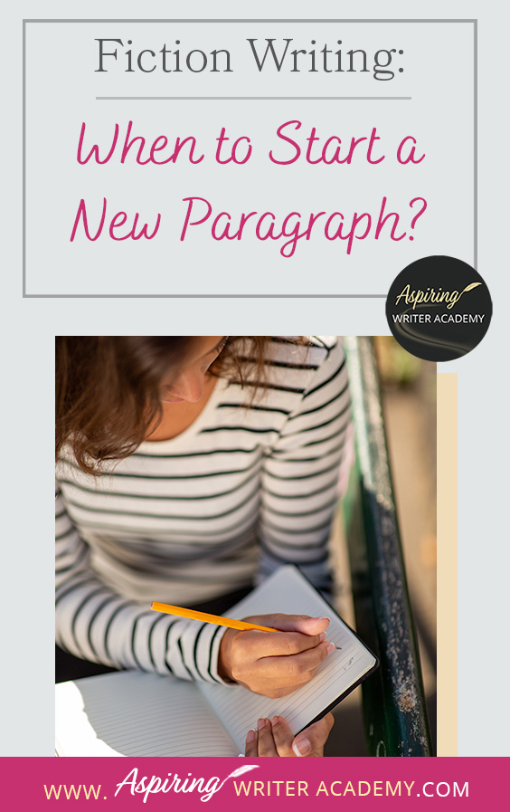 Do you know when to start a new paragraph in your fictional novel? Did you know that paragraphing can be different for popular fiction than if you are writing non-fiction, literary fiction, or a story for English composition class? That is because popular (or genre fiction) is designed to hook the reader and entertain, often by utilizing stylistic effects. In Fiction Writing: When to Start a New Paragraph? we discuss 10 times you should be indenting the text for maximum story impact.