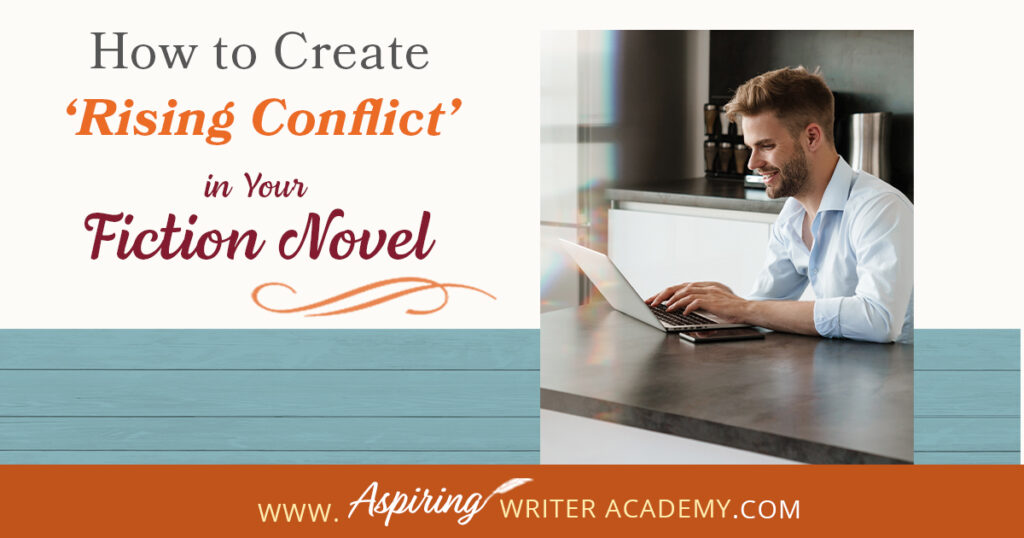 ‘Rising Conflict’ in a fictional novel adds tension, moves the story forward, and helps create character change. But what exactly is rising conflict? Does every book need conflict? And what is the difference between internal and external conflict? In How to Create ‘Rising Conflict’ in Your Fiction Novel, we address each of these questions and show you step-by-step how to create rising conflict at the scene and overall story level to write a riveting book your readers will love.