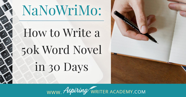 NaNoWriMo: How to Write a 50k Word Novel in 30 Days.