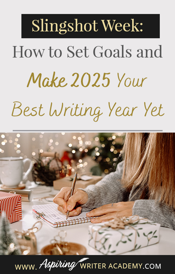 Kickstart your 2025 writing journey with a productive 'Slingshot Week'! Learn how to reflect on past successes, refresh your creativity, and set achievable goals for fiction writers and beyond. 🖋️✨ #WritingInspiration #FictionWriting #WritingGoals #AuthorsLife #NewAuthors #WritingTips #SetGoals