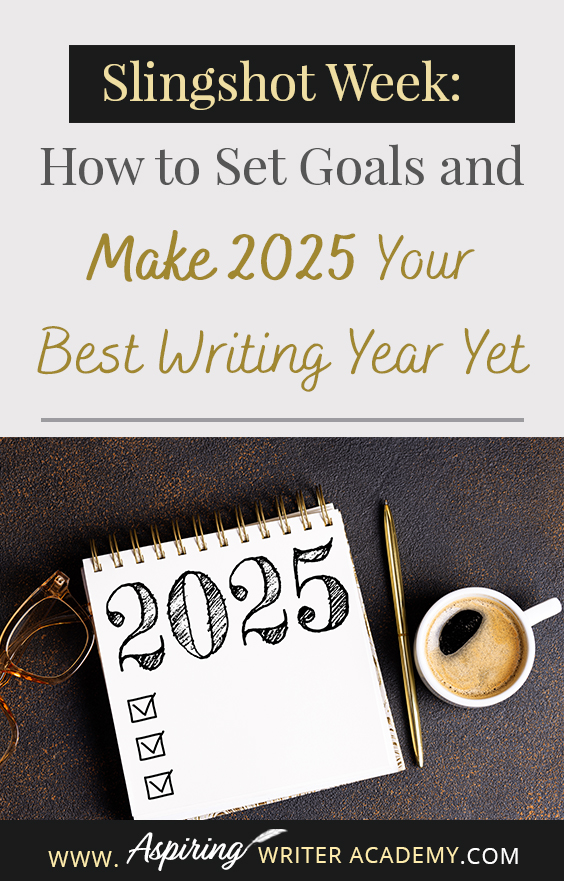 ✨ Ready to make 2025 your most productive writing year yet? 🌟 Discover how a 'Slingshot Week' can help you reflect, refresh, and set actionable writing goals! Whether you're a new author or a seasoned pro, this guide will inspire you to dream big and stay on track. 🖊️📖 #WritingGoals #FictionWriting #WritingTips #AuthorsLife #SetGoals #NewAuthors #WritingBooks #WritingJourney #WritingInspiration