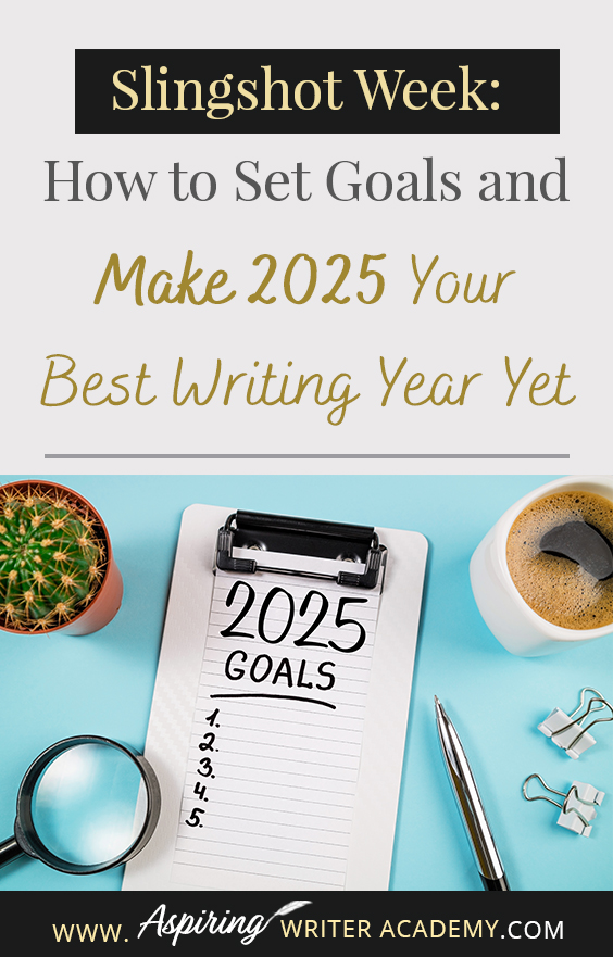 ✨ Ready to make 2025 your most productive writing year yet? 🌟 Discover how a 'Slingshot Week' can help you reflect, refresh, and set actionable writing goals! Whether you're a new author or a seasoned pro, this guide will inspire you to dream big and stay on track. 🖊️📖 #WritingGoals #FictionWriting #WritingTips #AuthorsLife #SetGoals #NewAuthors #WritingBooks #WritingJourney #WritingInspiration